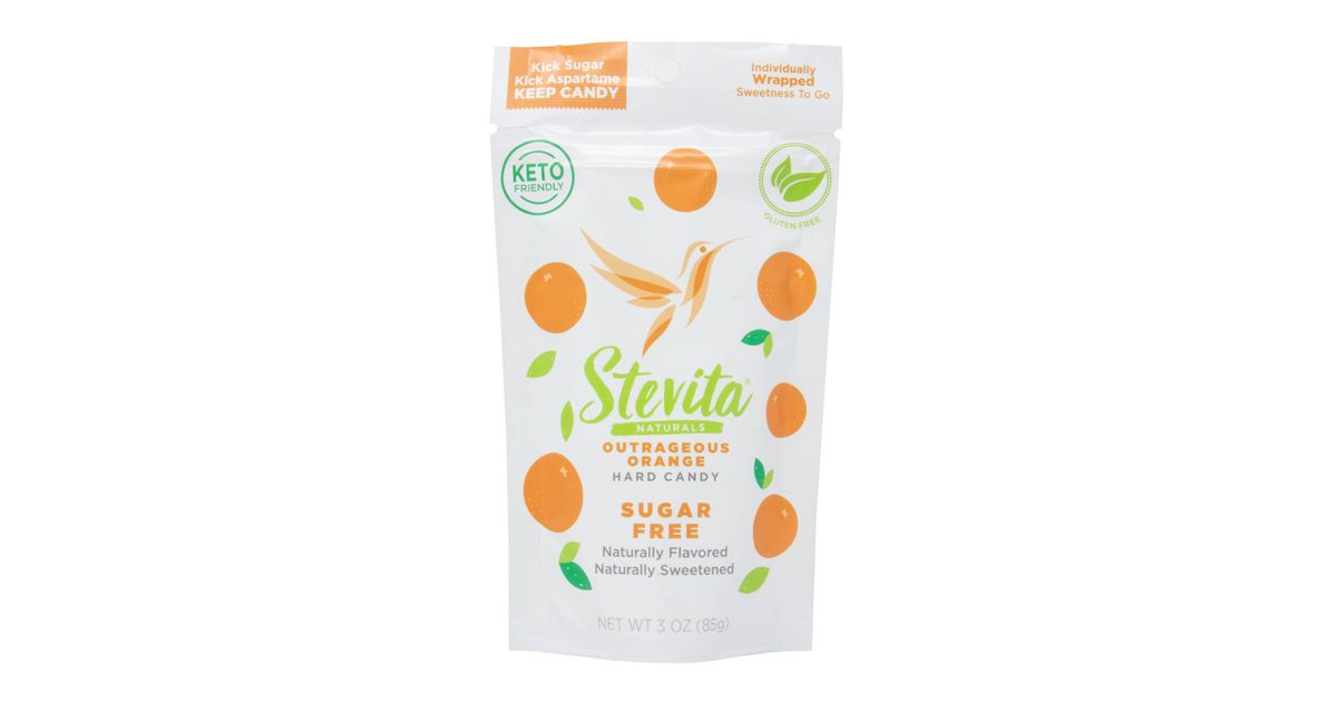 Stevita Hard Candy, Outrageous Orange, Sugar-Free - Azure Standard