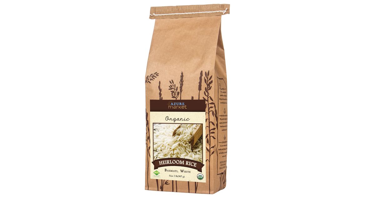 Azure Market Organics Rice, Heirloom Basmati White, Organic