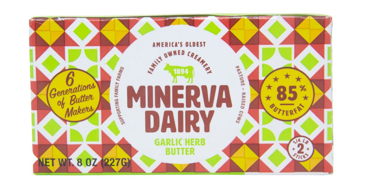 Minerva Dairy Amish Butter, Garlic Herb Azure Standard