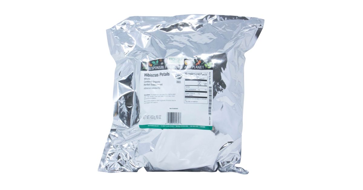 Frontier Hibiscus Flower Petals, Whole, Organic - Azure Standard