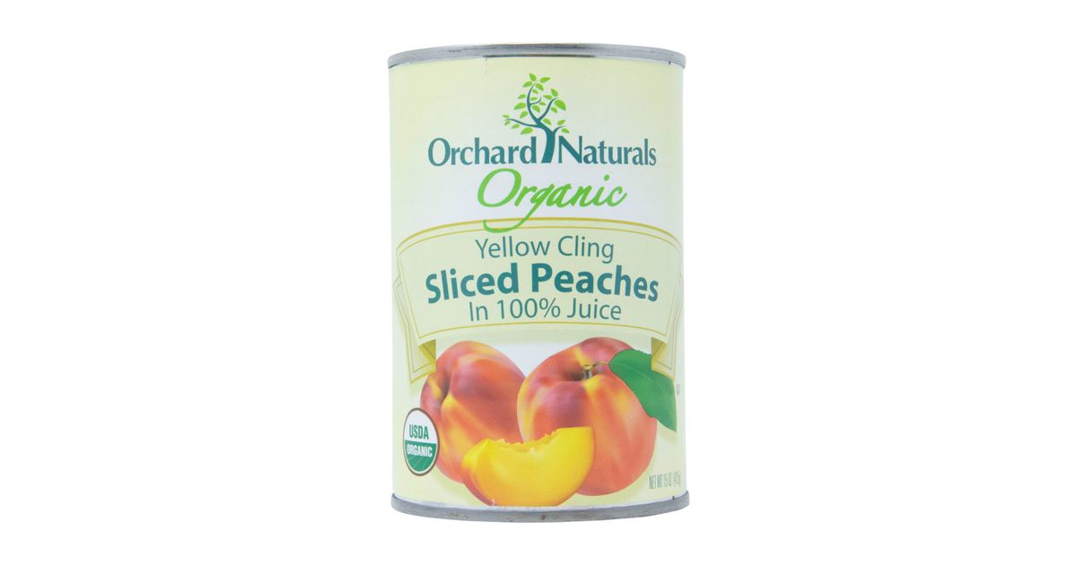 Orchard Naturals Peaches, Sliced, Yellow Cling, In 100% Juice