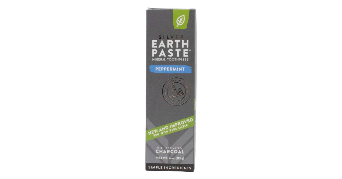 Redmond Earthpaste Toothpaste with Silver, Peppermint with Activated