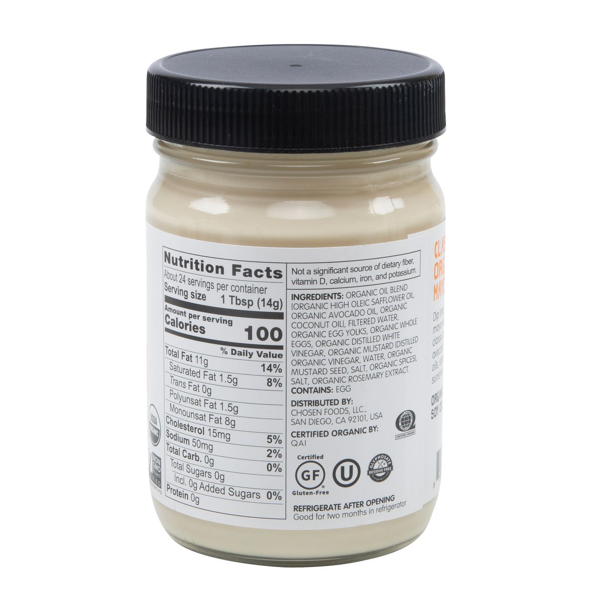 Chosen Foods Mayo, Classic, Organic - Azure Standard