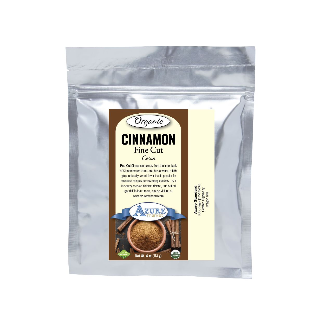 Azure Market Organics Cinnamon, Fine Cut, Organic - Azure Standard