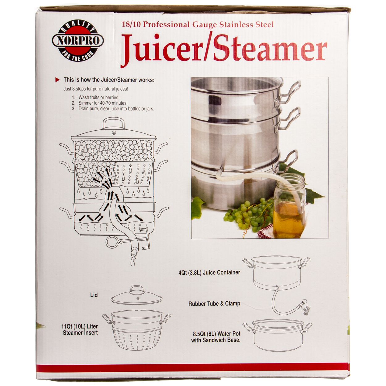 Norpro Krona Stainless Steel Steamer Juicer