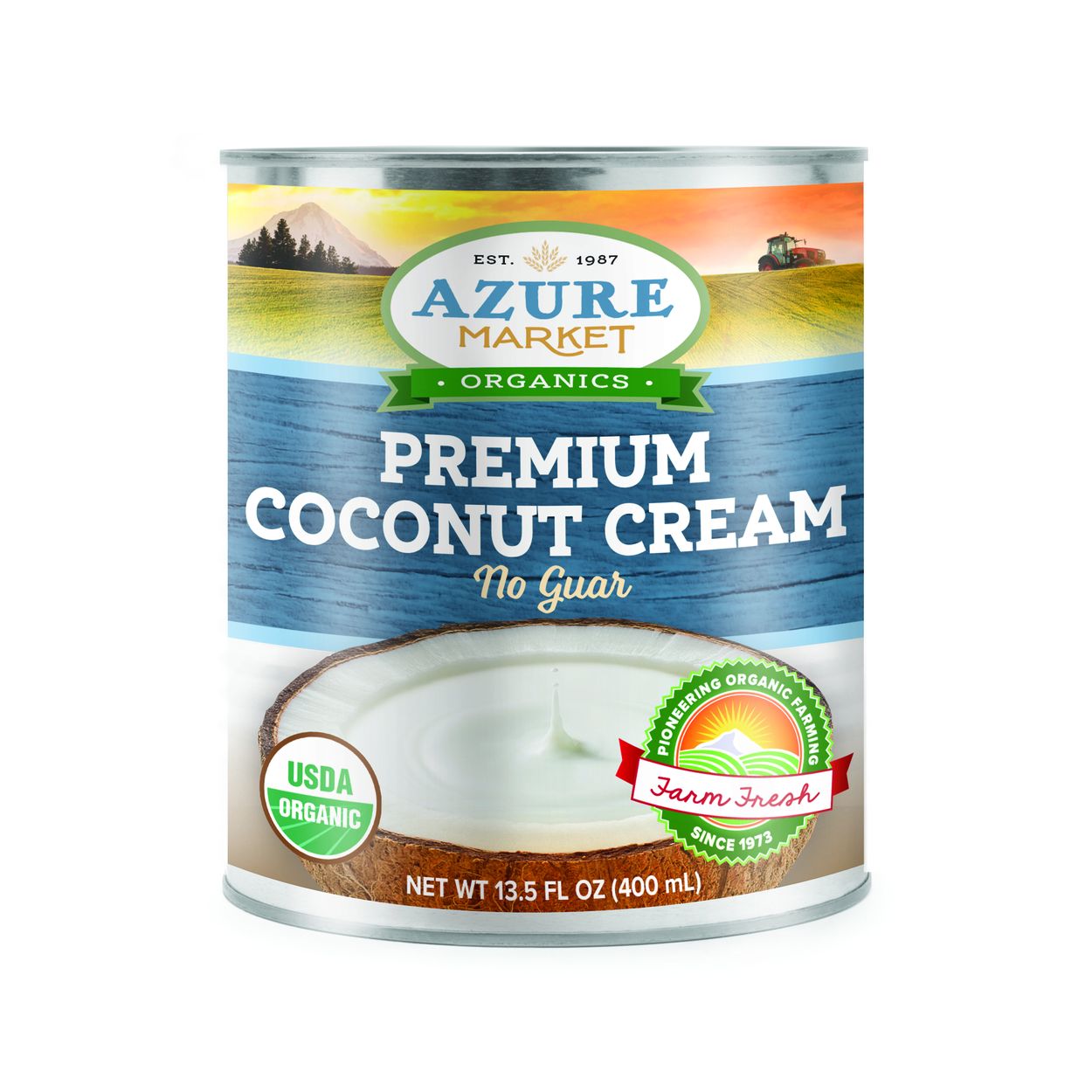 Azure Market Organics Coconut Cream, Premium, 20-22% Fat, No Guar