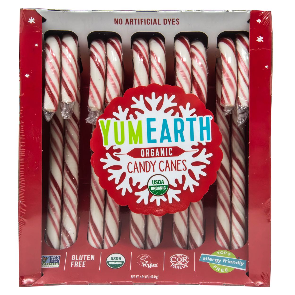 Yum Earth Candy Canes, Peppermint, Organic - Azure Standard