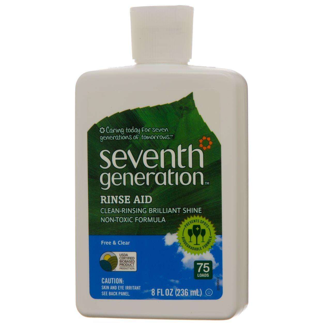 Seventh Generation Auto. Dishwasher Rinse Aid, Free & Clear