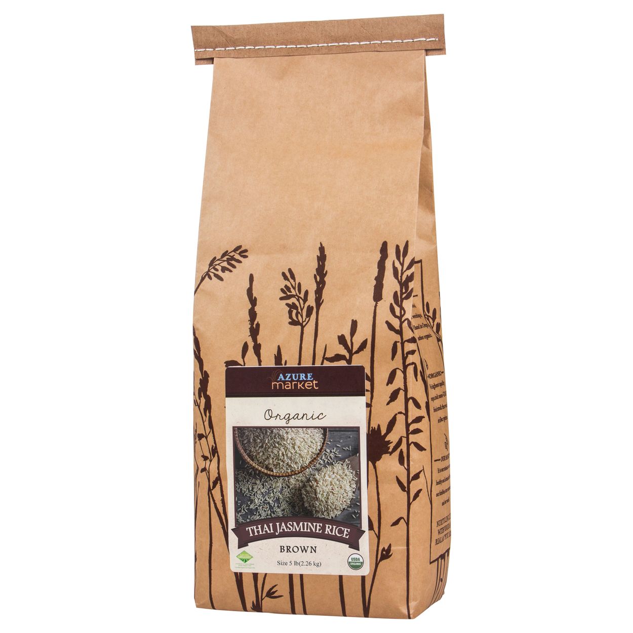 Azure Market Organics Rice, Thai Jasmine Brown, Organic - Azure