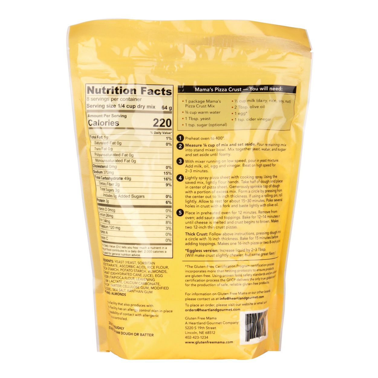 Gluten Free Mama Mama's Pizza Crust Mix, Gluten Free - Azure Standard