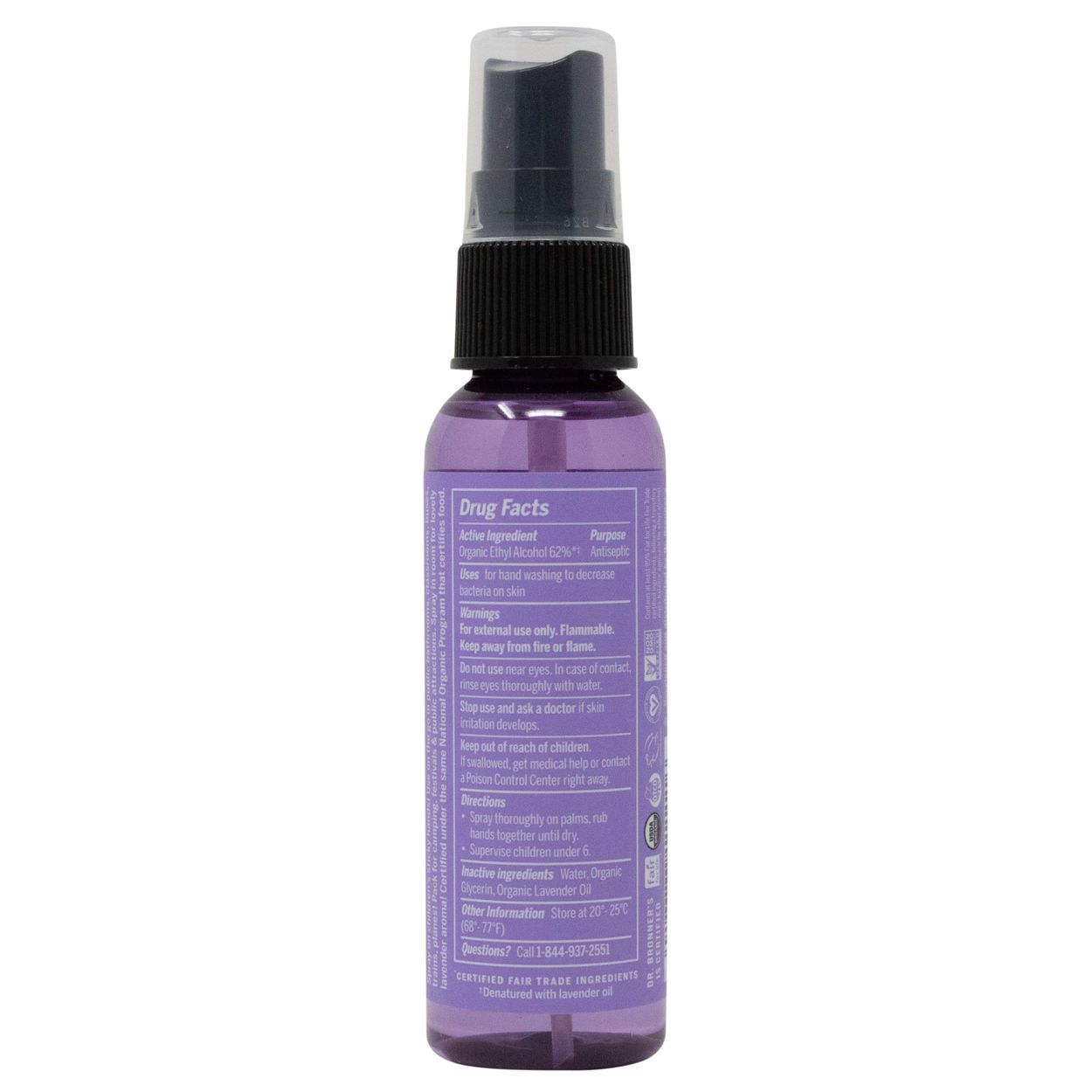 Dr Bronner Hand Sanitizer, Lavender, Organic - Azure Standard