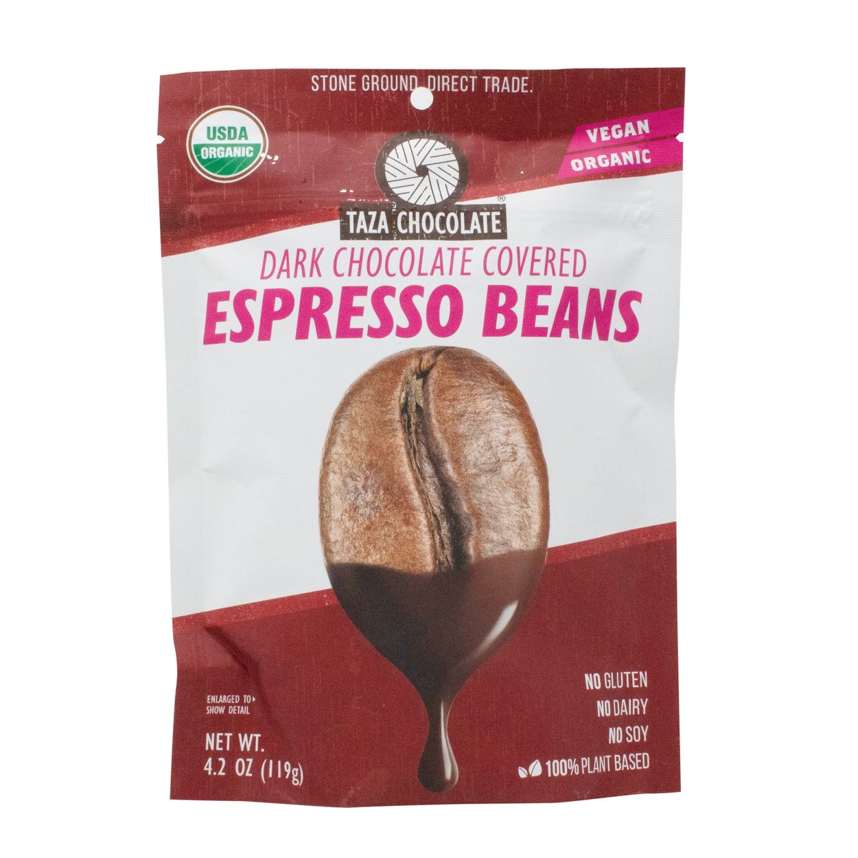 Taza Dark Chocolate Covered, Espresso Beans, Organic - Azure Standard