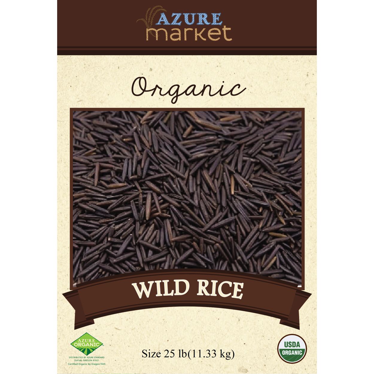 Azure Market Organics Wild Rice, Organic - Azure Standard