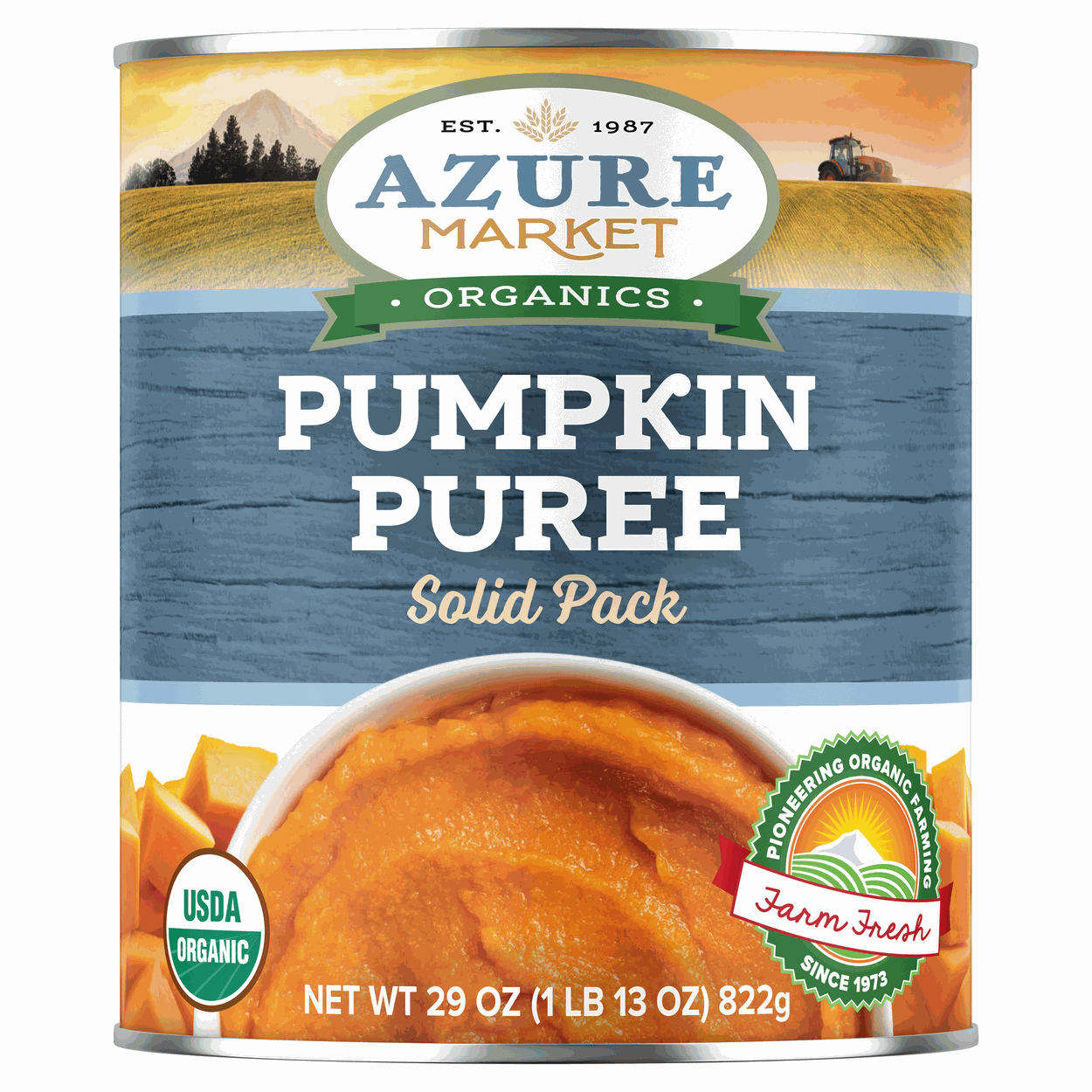 Azure Market Organics Pumpkin Puree, Solid Pack, Organic - Azure