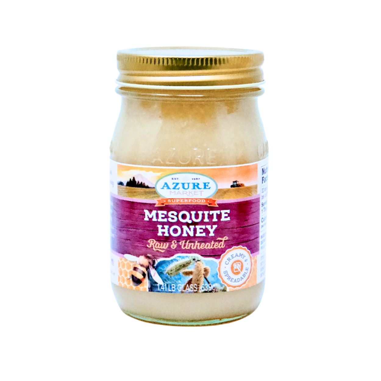 Azure Market Honey, Raw, Unheated, Mesquite - Azure Standard