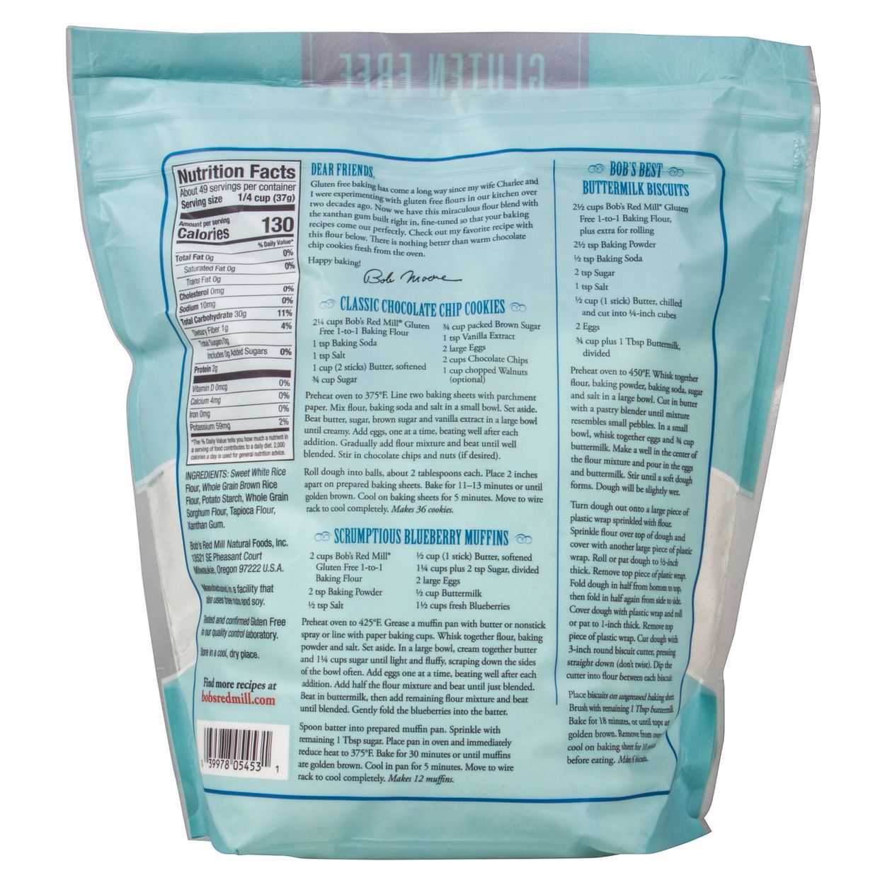 Bob's red mill deals gluten free flour ingredients