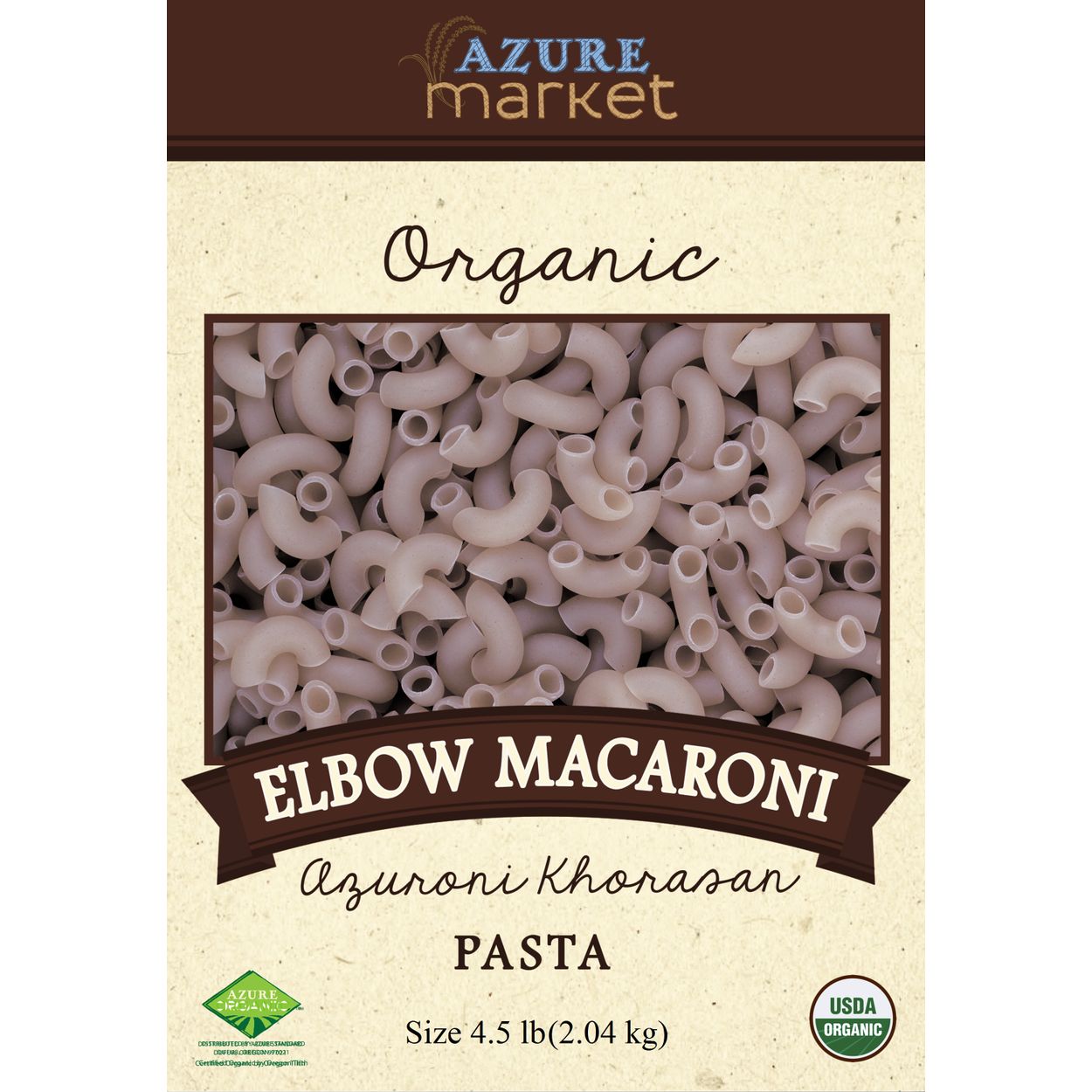 makaron♡ Azure Market Organics Elbow Macaroni Azuroni Khorasan Pasta