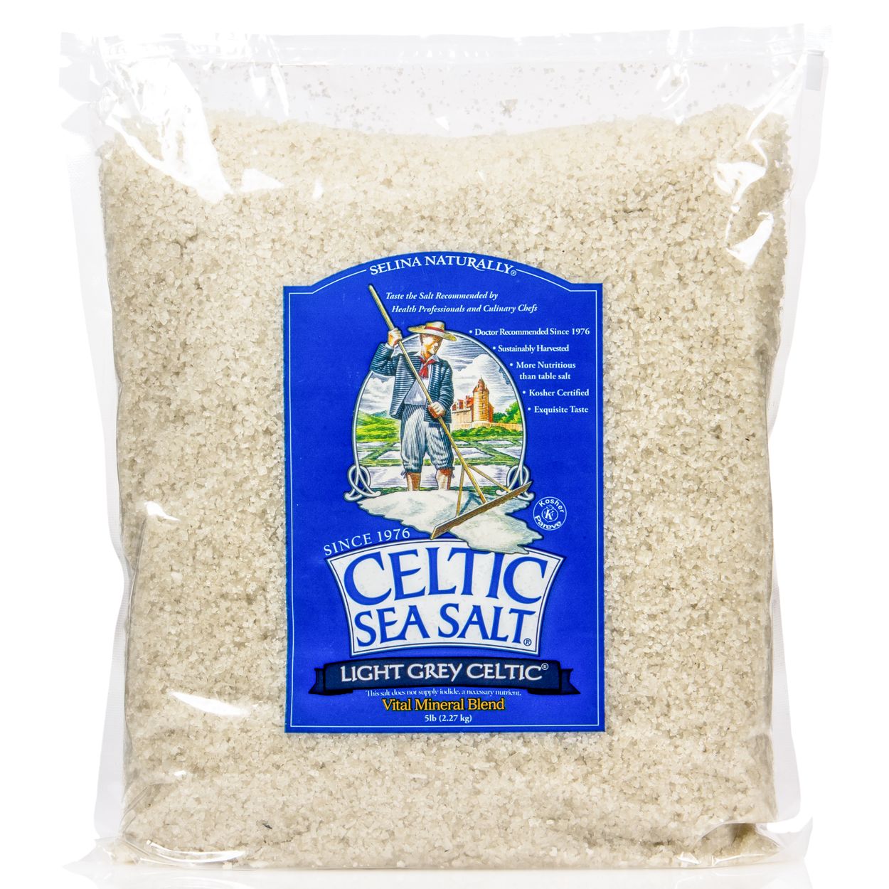 Celtic Sea Salt Celtic Sea Salt Crystals, Light Grey - Azure Standard