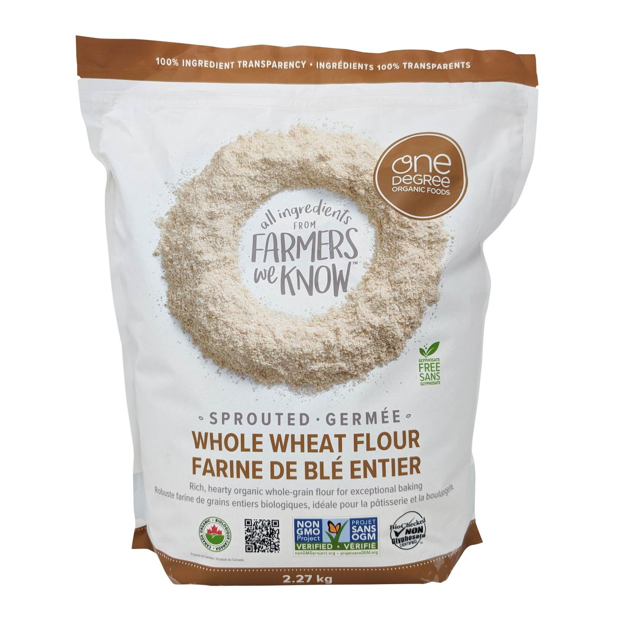 One Degree Sprouted Whole Wheat Flour, Organic - Azure Standard