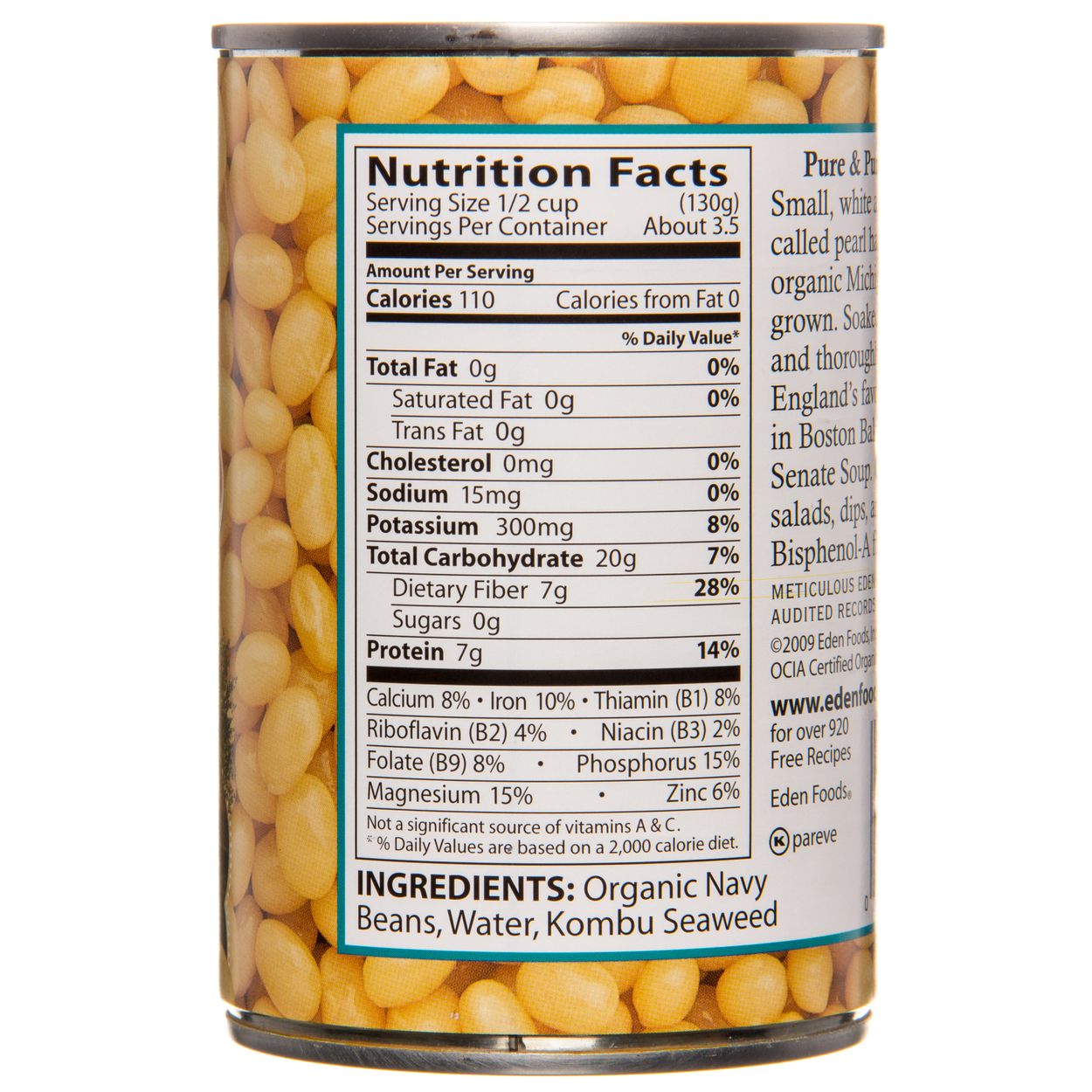 Eden Foods Navy Beans, Organic - Azure Standard