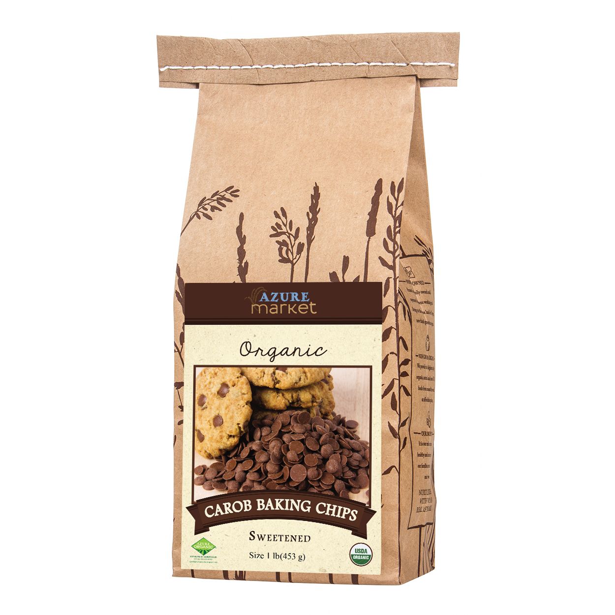 Azure Market Organics Carob Baking Chips, Sweet, Organic - Azure