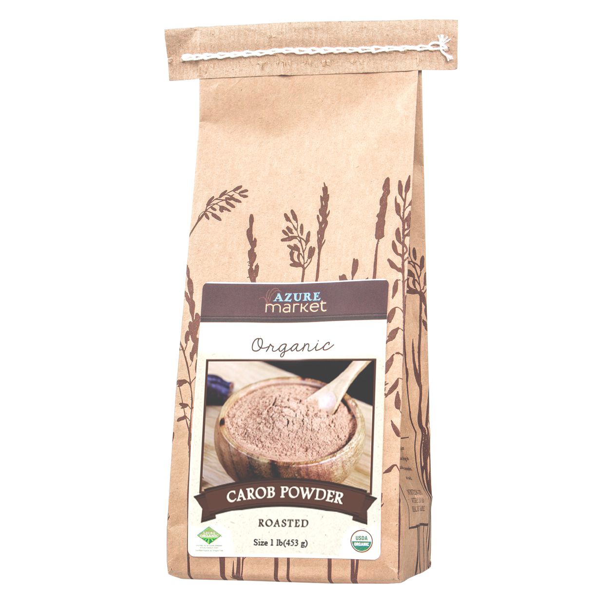 Azure Market Organics Pure Carob Powder, Roasted, Organic - Azure