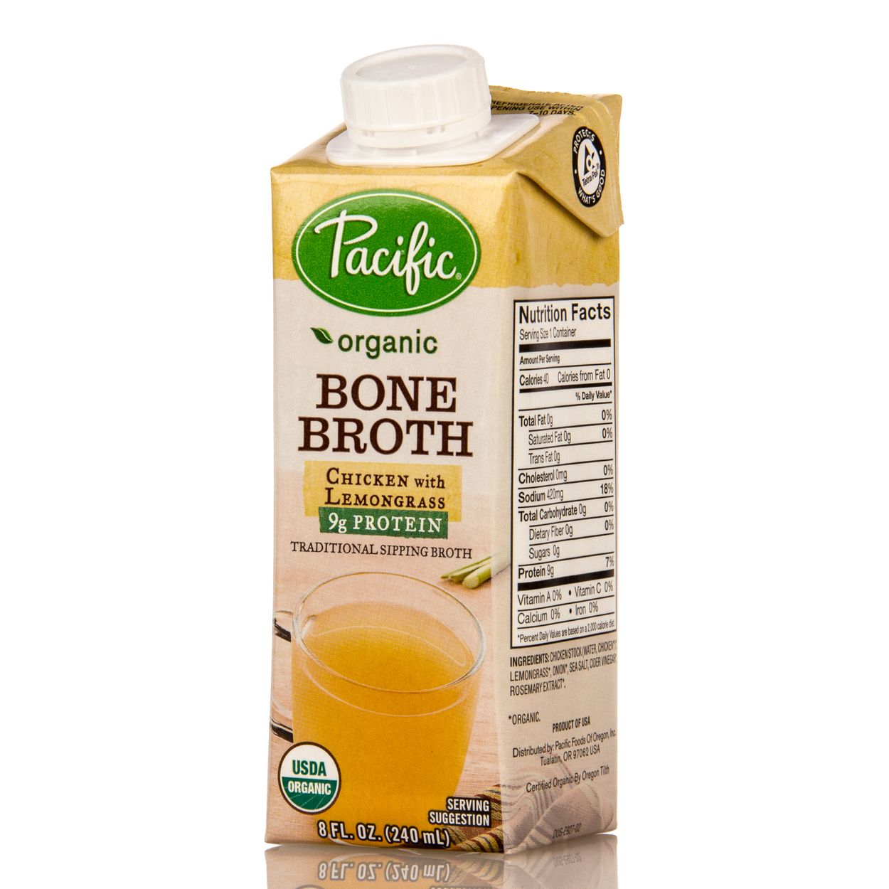 Pacific Foods Bone Broth Chicken Lemongrass Organic Azure