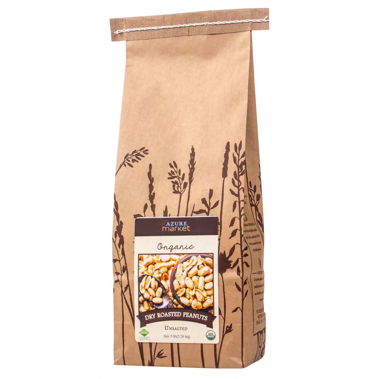 Azure Market Organics Peanuts, Dry Roasted, No Salt, Organic