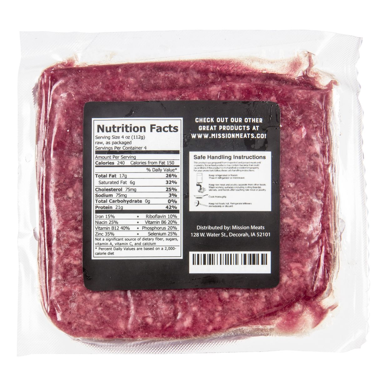 Mission Meats Ground Beef 85 15 Frozen Azure Standard