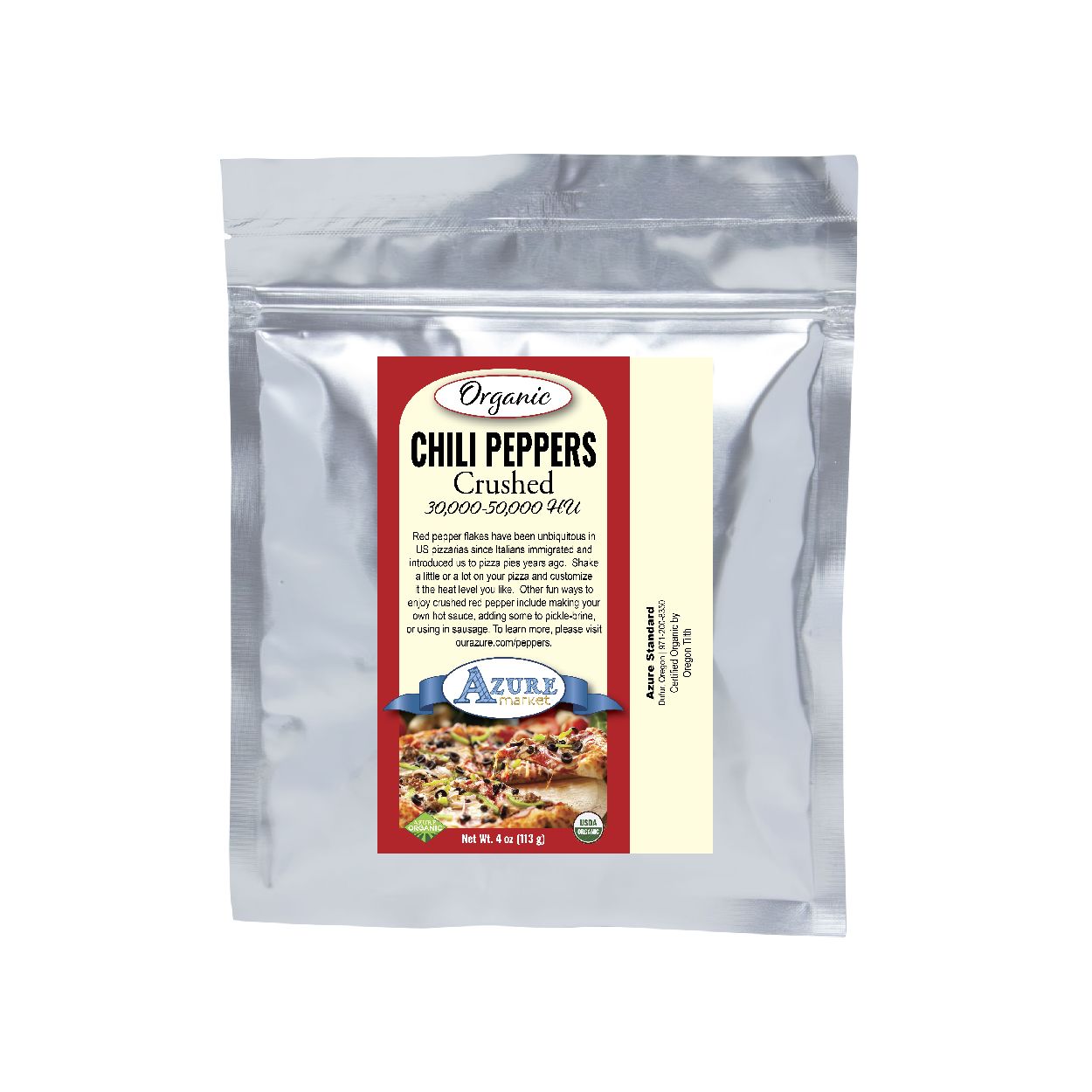 Azure Market Organics Chili Peppers, Crushed, Organic - Azure Standard