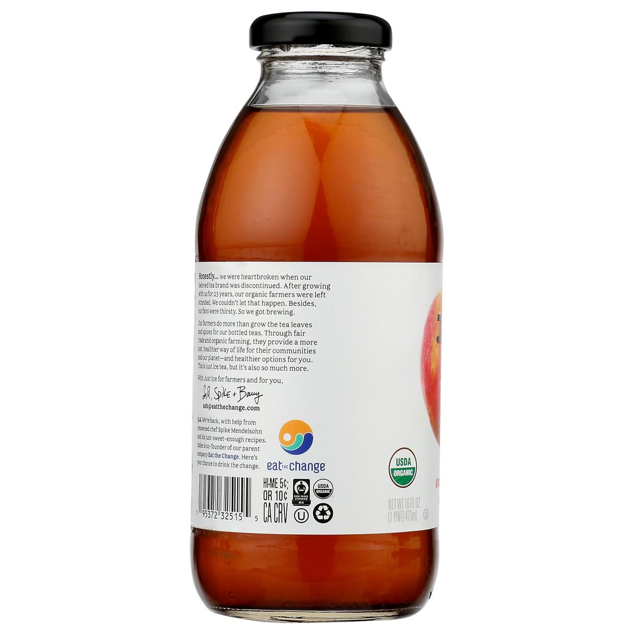 Just Ice Tea Peach Oolong Tea, Organic - Azure Standard