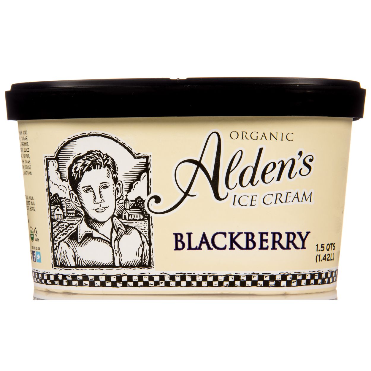 Alden's Blackberry Ice Cream, Frozen, Organic - Azure Standard