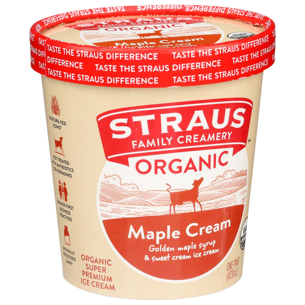 ☆ すずまま様│イオ-ヌクリーム、サンプロ、ルース２ Straus Family Creamery Ice Cream, Maple Cream, Organic - Azure