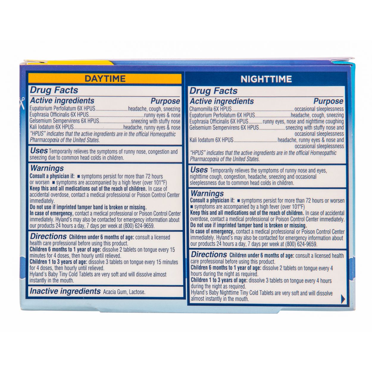 Hyland S Baby Tiny Cold Tablets Day Nighttime Value Pack Azure Standard