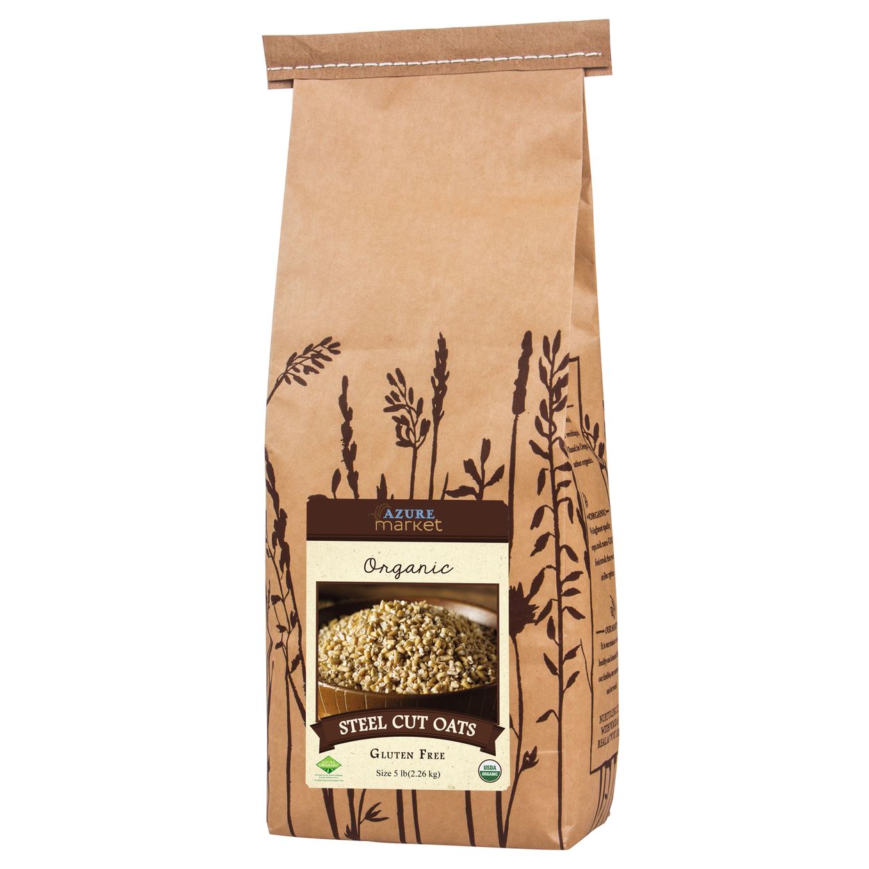 Azure Market Organics Oats, Steel Cut, GF, Organic - Azure Standard
