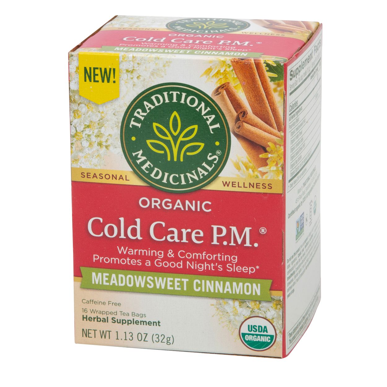 Traditional Medicinals Cold Care P.M. Tea, Meadowsweet Cinnamon