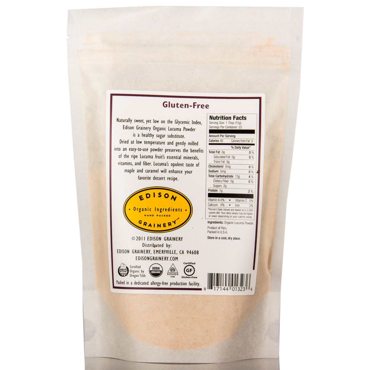 Edison Grainery Lucuma Powder Organic Azure Standard
