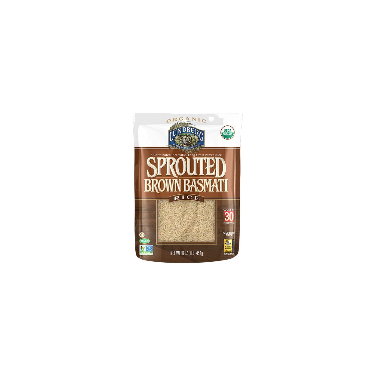 Lundberg Rice, Sprouted, Brown Basmati, Organic - Azure Standard