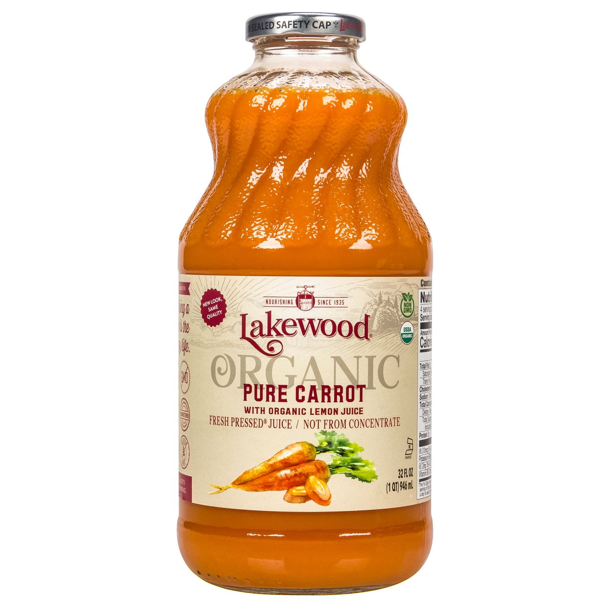 Lakewood Organic Juices Carrot Juice, Pure, Organic - Azure Standard