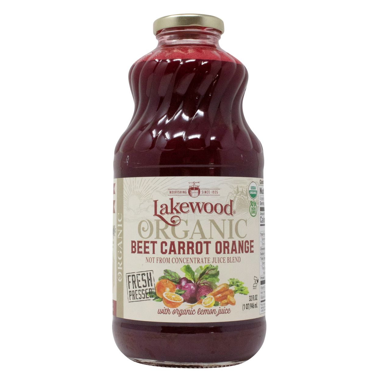 Lakewood Organic Juices Beet Carrot and Orange Juice, Organic