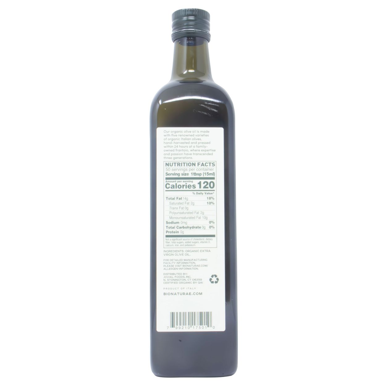 Bionaturae Extra Virgin Olive Oil, Cold Pressed, Organic - Azure