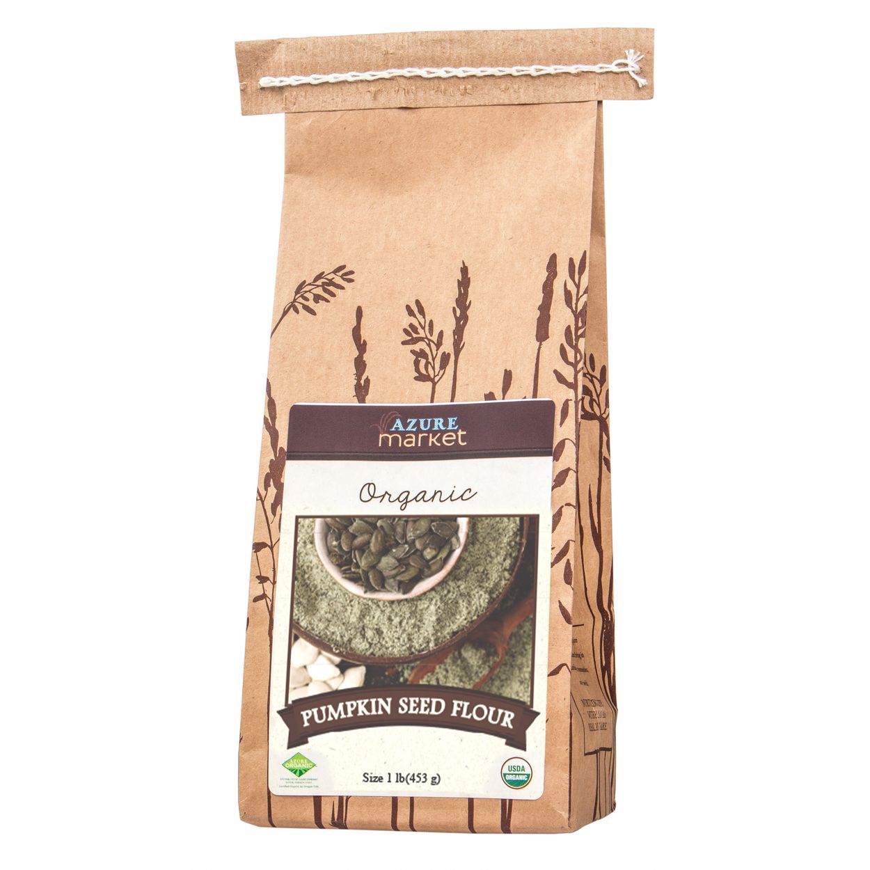 25397　あずき Azure Market Organics Pumpkin Seed Flour, Organic - Azure Standard