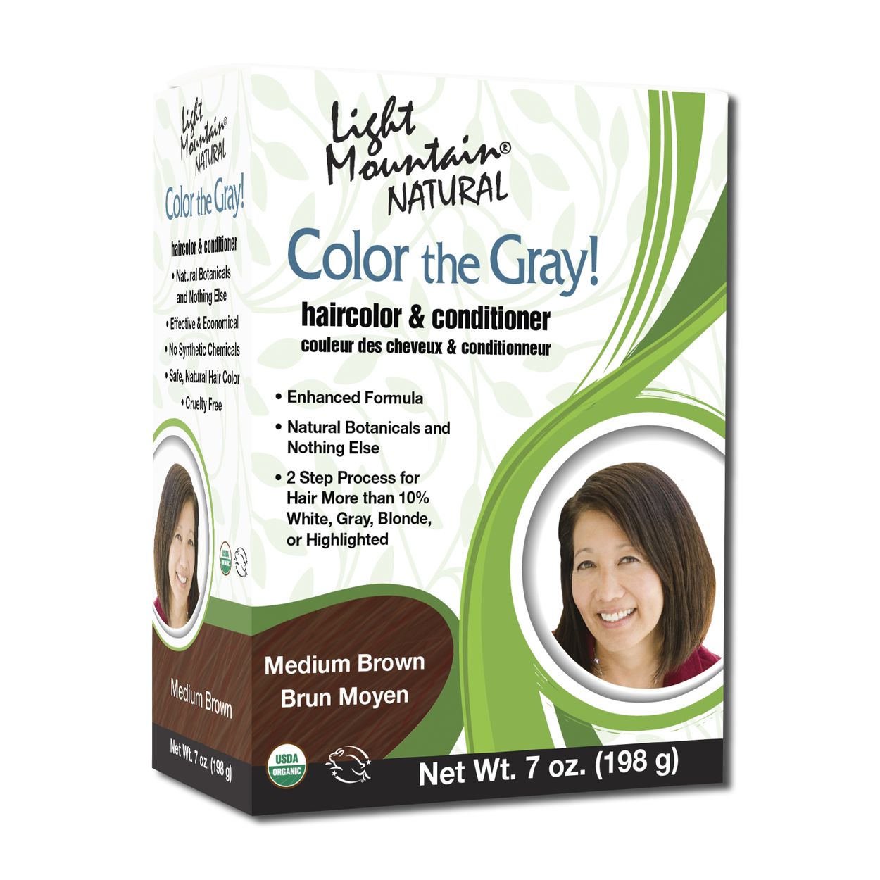 Light Mountain Color the Gray! Hair Color #3 Medium Brown, Organic