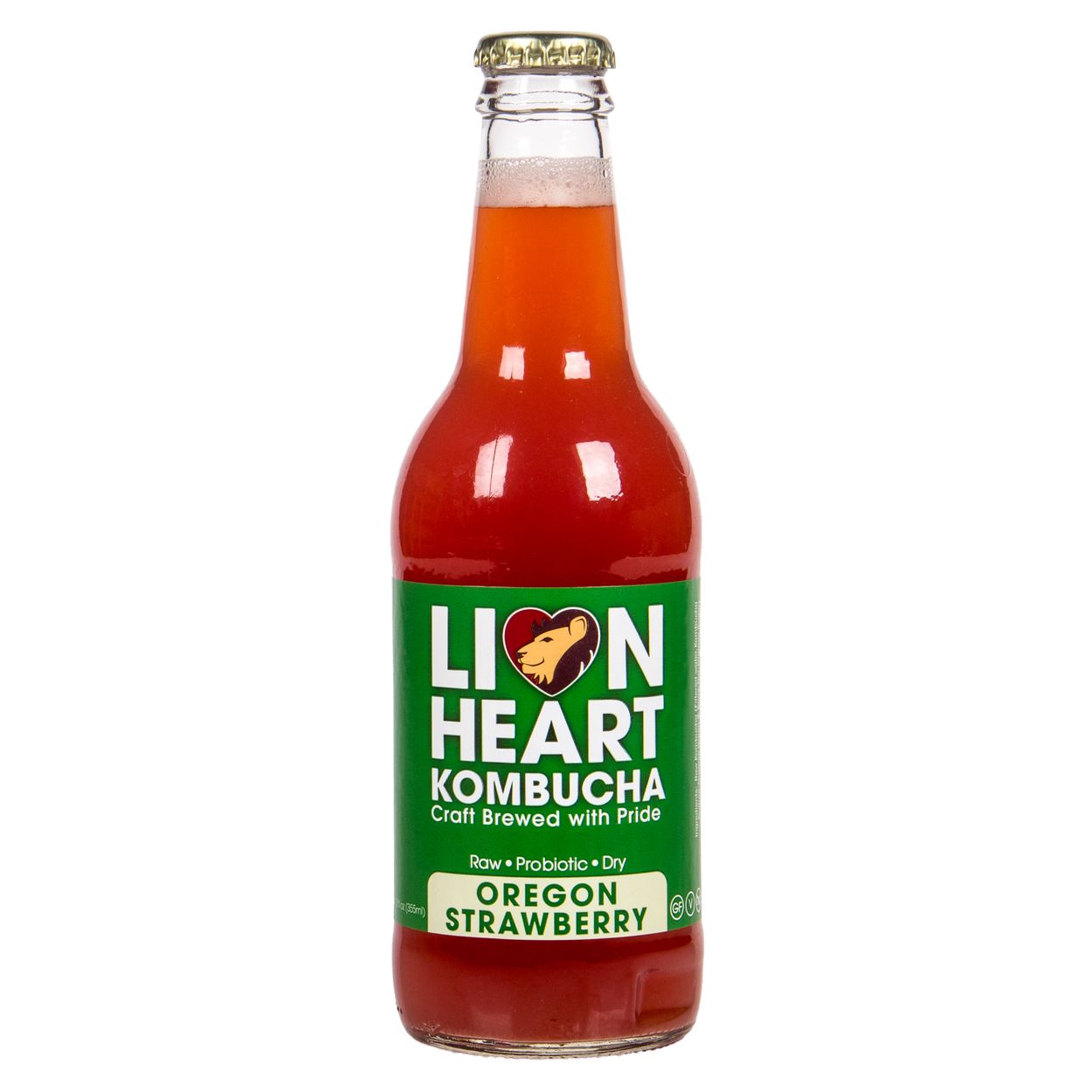 Lion Heart Kombucha, Oregon Strawberry, Raw - Azure Standard