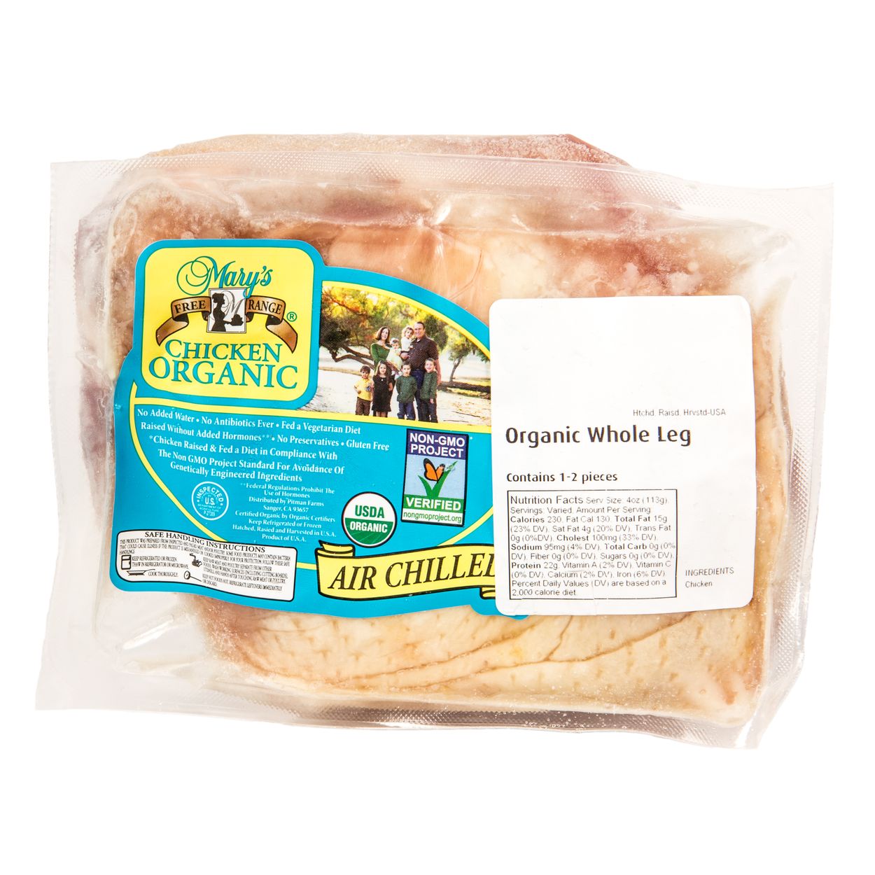 Mary S Chicken Whole Leg Organic Frozen Random Weight Azure Standard