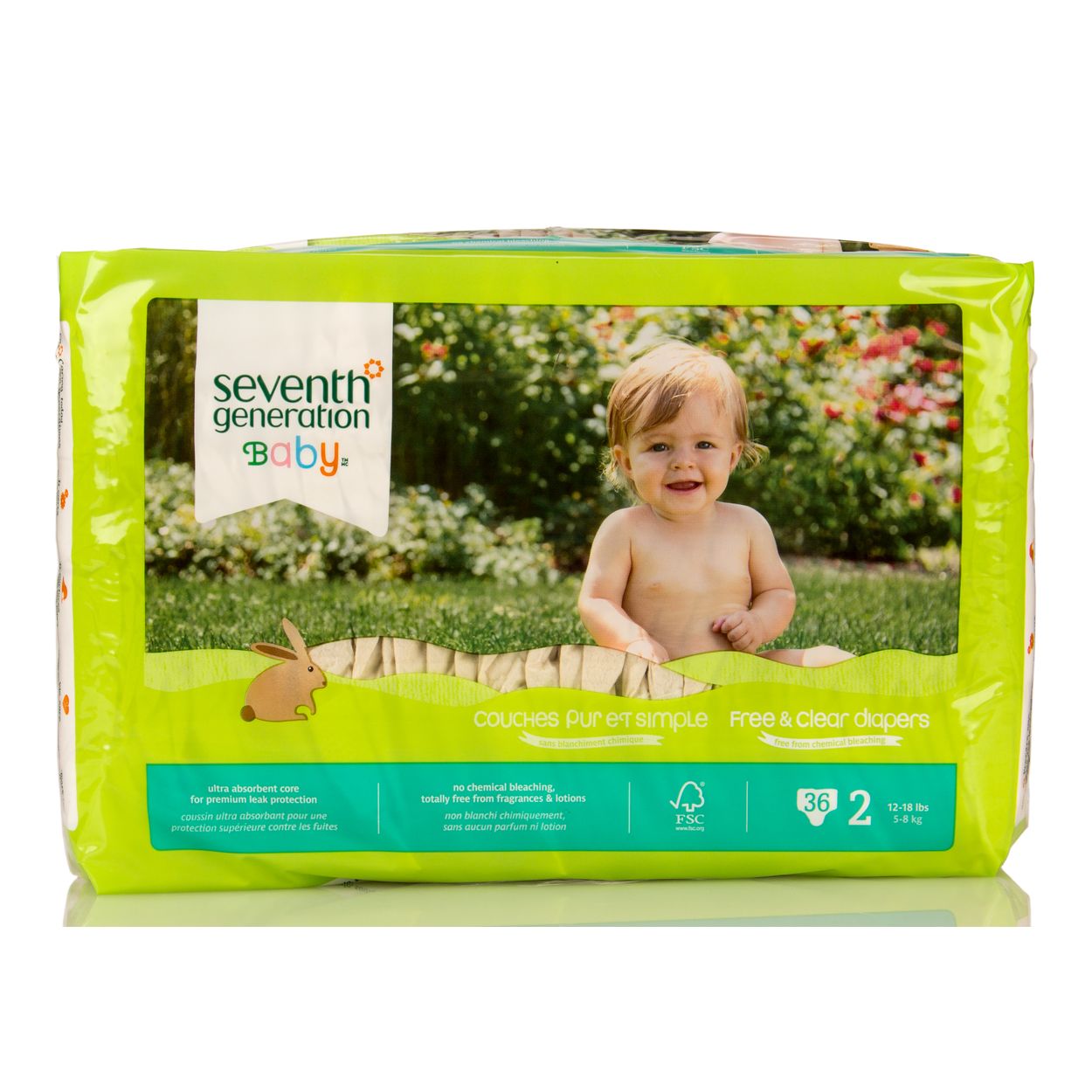 セブンスジェネレーション 紙おむつ Seventh Generation Baby Diapers, Stage 2 (12-18 lbs) - Azure Standard