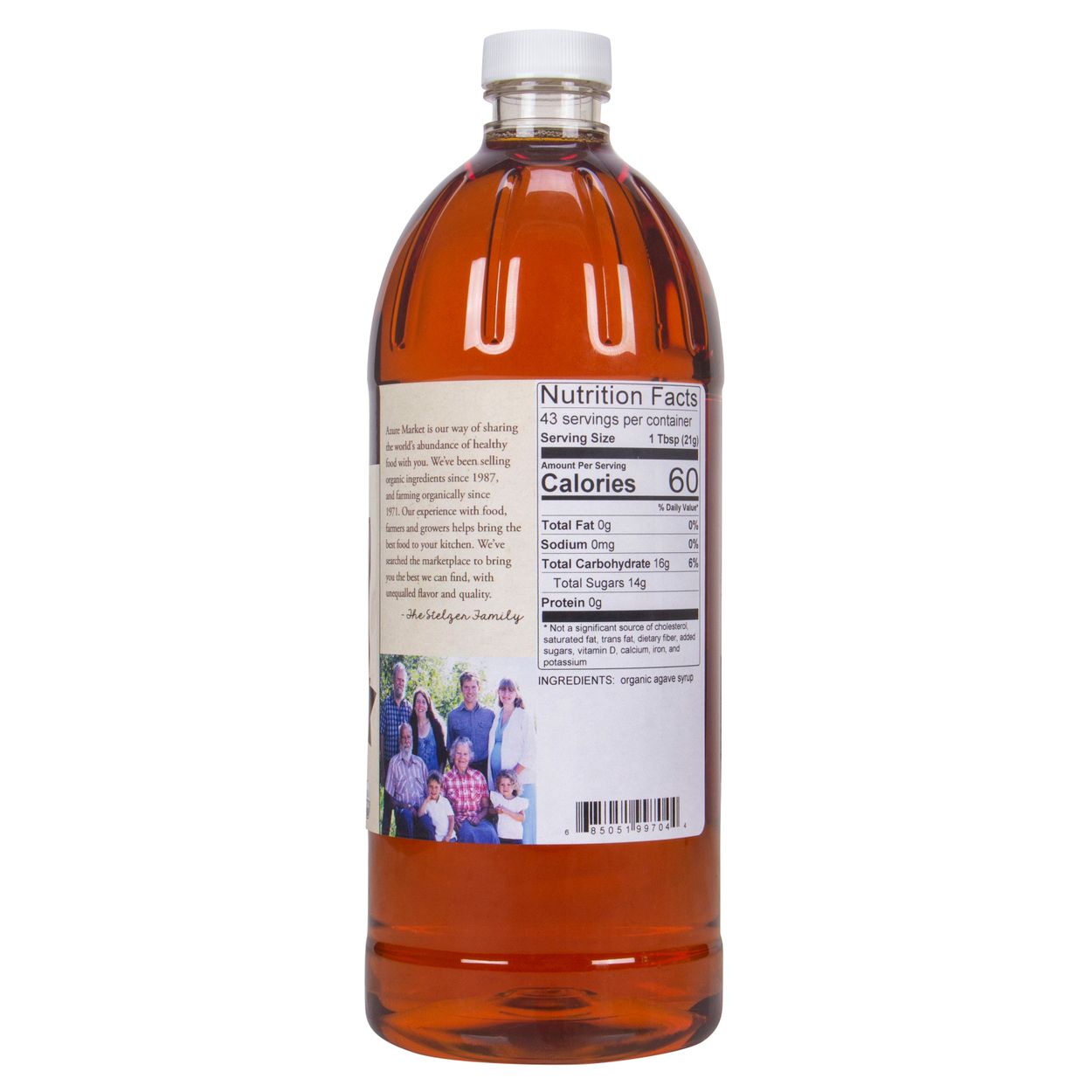 Azure Market Organics Agave Syrup, Blue, Light, Organic - Azure Standard