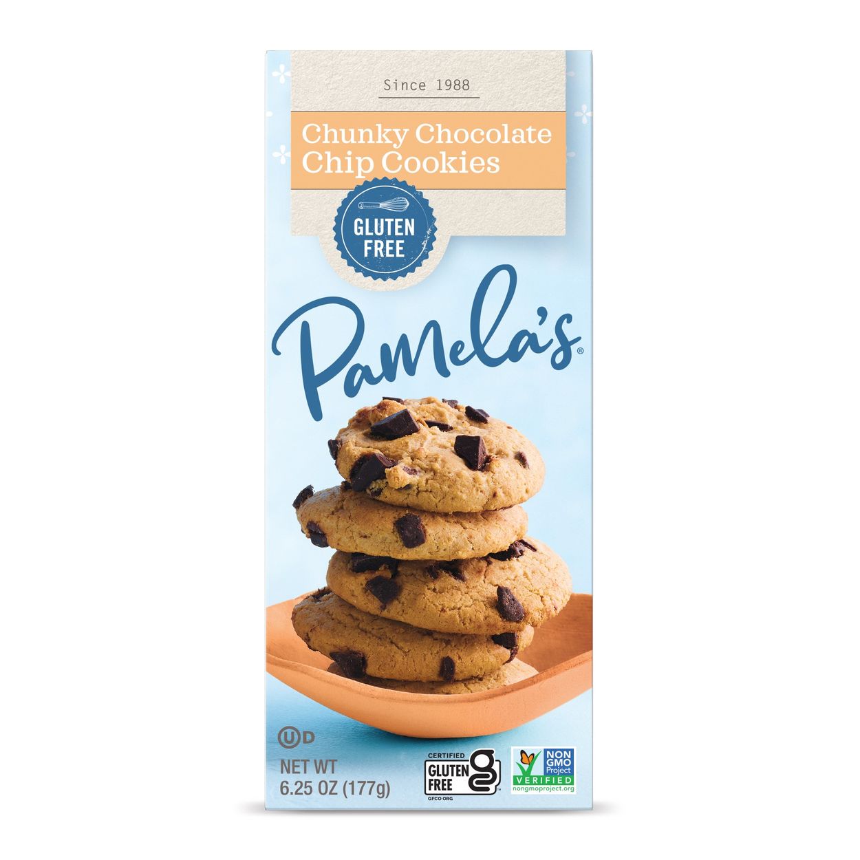 【クッキー】 Pamela's Chunky Chocolate Chip Cookies, Gluten Free - Azure