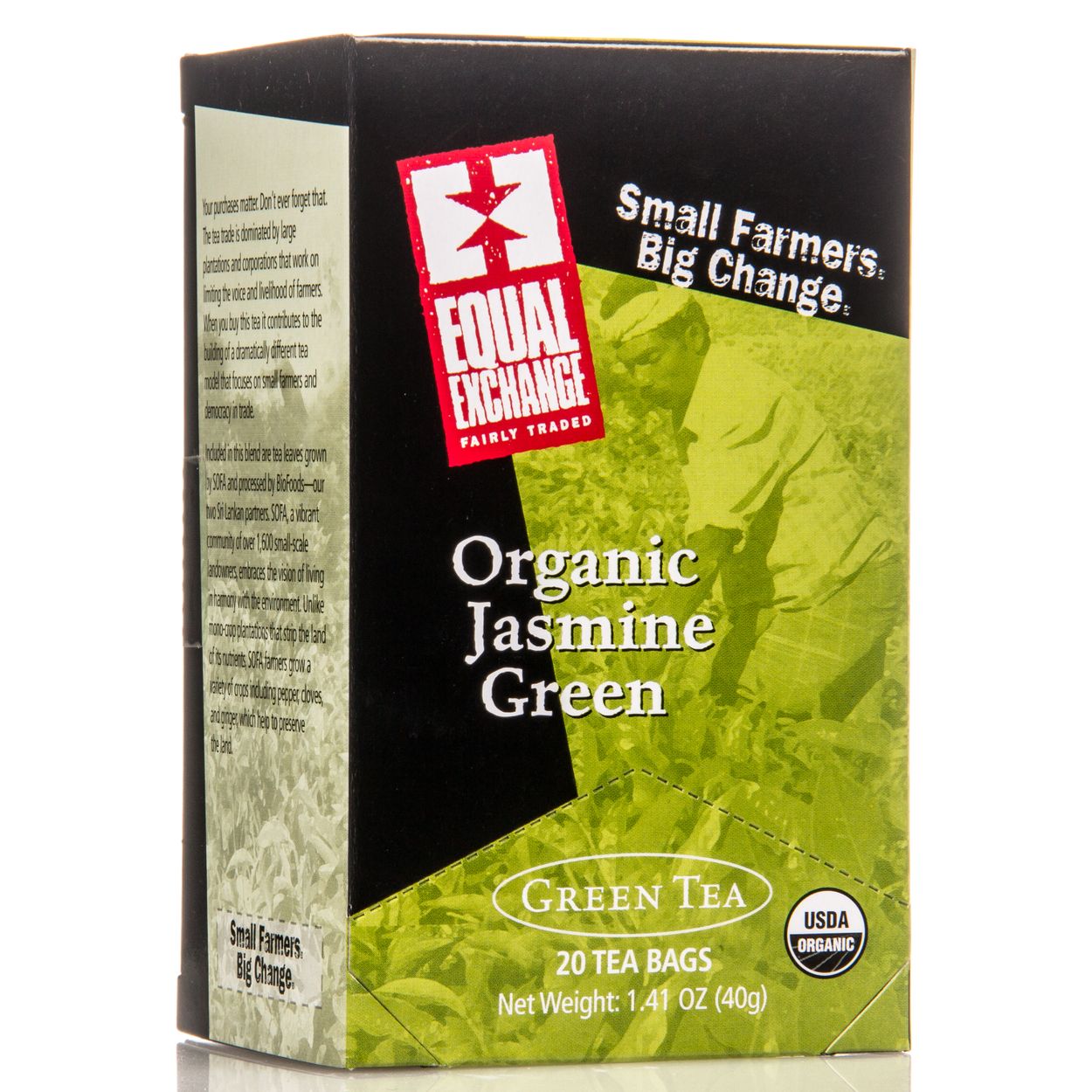 greentea出品 Equal Exchange Jasmine Green Tea, Organic - Azure Standard