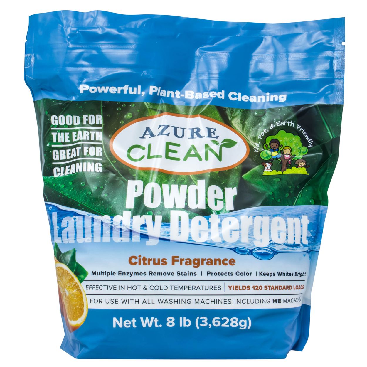 Azure Clean Powder Laundry Detergent (Hot & Cold), Citrus - Azure